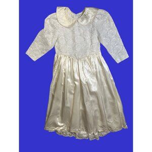 Wedding Dress PRETEND PLAY Halloween Costume Girls Vintage Dress Size 6X